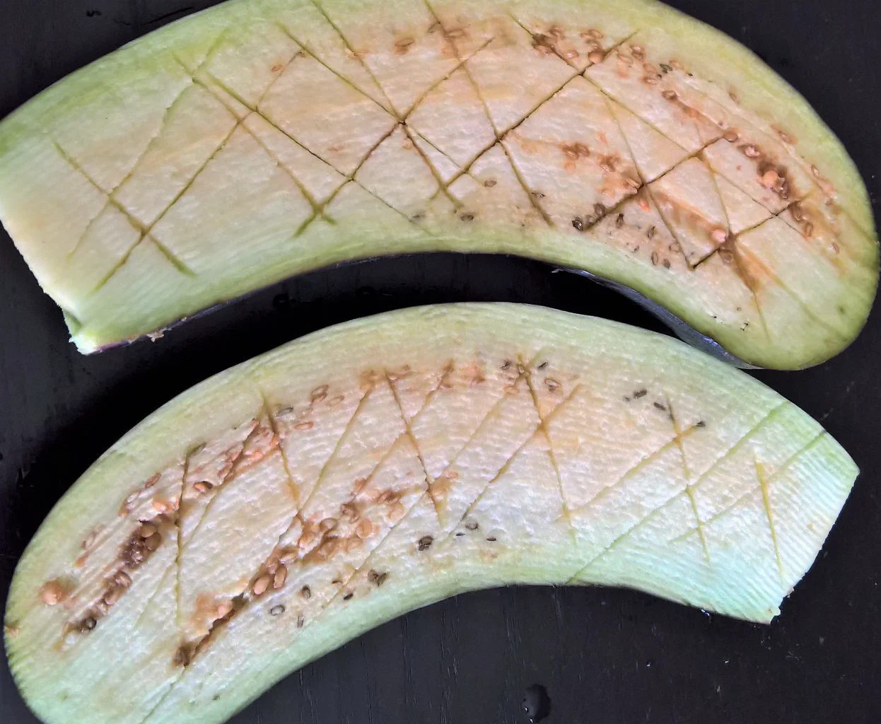 Melanzane ripiene dolce metà